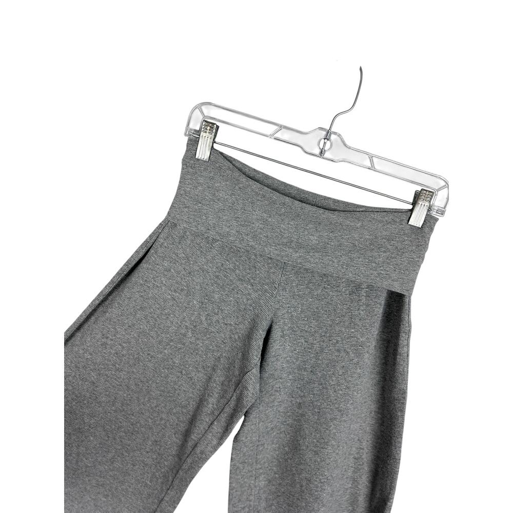 Victoria's Secret Vintage Fold Over Wide Leg Culotte Grey Waffle Lounge Pants S - Picture 3 of 5